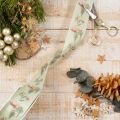 Decoratief lint met hertenmotief, bos en bloemen, 40 mm x 15 m | Floristik24.nl