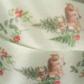 Decoratief lint met hertenmotief, bos en bloemen, 40 mm x 15 m | Floristik24.nl