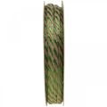 Floristik24 Decoratielint linnen groen, naturel 4mm cadeaulint decoratief lint 20m
