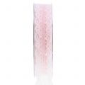 Floristik24 Kanten lint met golfrand roze 25mm 20m