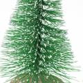 Floristik24 Decoratieve kerstboom groen gesneeuwd 10cm 6st