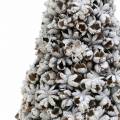 Floristik24 Decoratieve kerstboom steranijs wit gewassen glitter 30cm
