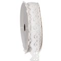 Floristik24 Decoratief kanten lint, fijn katoenen band voor knutselprojecten, 15 mm breed, 10 m lang