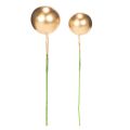 Floristik24 Kunstmatige gouden bessenbolletjes op een draadje voor feestelijke arrangementen, 2 cm, 48 stuks
