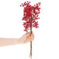 Kunstmatige hulsttak met rode bessen, decoratieve tak voor vazen, 47 cm, 3 stuks | Floristik24.nl
