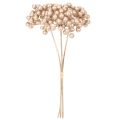 Kunstmatige bessenstruik, champagnekleurige decoratie, 28 cm, 3 stuks | Floristik24.nl