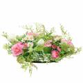 Floristik24 Bellis krans / dambord bloem roze, wit Ø30cm