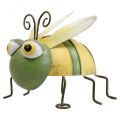 Floristik24 Tuinfiguur bij, decoratief figuur metaal insect H9.5cm groen geel