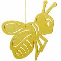 Floristik24 Houten figuurbij, lentedecoratie, honingbij om op te hangen, decoratief insect 6st