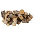 Decoratieve stukjes berkenhout met bast voor knutselprojecten, 3 cm, 300 g | Floristik24.nl