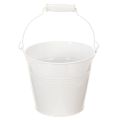 Floristik24 Witte metalen emmers Ø14cm H12cm 6 stuks