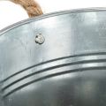 Glanzende metalen emmer met