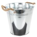 Glanzende metalen emmer met