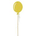 Floristik24 Stekkerboeketdecoratie taarttopper ballon geel 28cm 8st