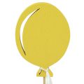 Floristik24 Stekkerboeketdecoratie taarttopper ballon geel 28cm 8st