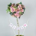 Floristik24 Boeket dahlia en protea, zijden bloemen, zomerdecoratie L25cm