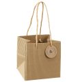 Floristik24 Bloempot van papier geribbeld met folie 12x12cm 8 st