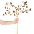 Kunstplant met bonenbloesemtak in metallic design voor Kerstmis, 80 cm, 3 stuks | Floristik24.nl