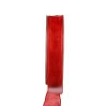 Floristik24 Chiffonlint organzalint sierlint organza rood 15mm 20m