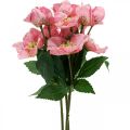 Kerstroos, lenteroos, nieskruid, kunstplanten roze L34cm 4st