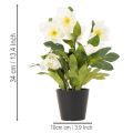 Kunstmatige kerstroos, potplant, tafeldecoratie, 34 cm | Floristik24.nl