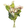 Kerstrozen kunstbloemdecoratie, boeket van 4 stuks (30 cm). | Floristik24.nl