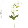 Kerstroos kunstbloem, wit, decoratief boeket kunstbloemen, 40 cm, 4 stuks | Floristik24.nl
