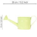 Decoratieve gieterset in pastel zalmroze, groen en geelgroen - metalen plantenbak Ø11cm H10cm, 8 stuks | Floristik24.nl