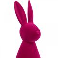 Floristik24 Deco Bunny Roze Deco Paashaas gevlokt H47cm
