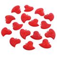Floristik24 Decoratieve harten rood 3,5 cm 16st