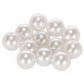 Floristik24 Decoratieve kralen wit Ø20mm 12 st