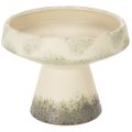 Floristik24 Decoratieve keramische schaal, crèmegrijsgroen, Ø20cm, H16cm