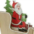 Floristik24 Decoratieve slee met kerstman kerstslee 10cm 2st