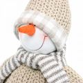 Floristik24 Deco sneeuwpop met muts en sjaal kerstfiguur H44cm
