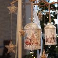 Decoratieve sterren 11cm kerstboomversiering van natuurlijk rotan, set van 6 | Floristik24.nl