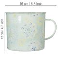 Decoratieve mok, plantenpot, mandala, geëmailleerd, Ø13cm H12cm | Floristik24.nl