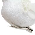 Floristik24 Decoratieve duif wit op de clip 24cm