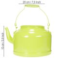 Decoratieve metalen theepot, appelgroen - bloempot - Ø20cm H15cm - veelzijdige tuindecoratie en cadeau-idee | Floristik24.nl