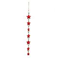 Floristik24 Decoratieve slinger metalen sterren rood 62cm