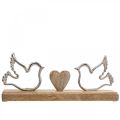 Floristik24 Decoratief display hart en duiven trouwdecoratie 30×5×12cm