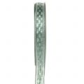 Floristik24 Decoratief lint mintgroen met zilver 15mm 25m