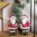 Floristik24 Decoratiefiguur Kerstman met zuurstok/cadeau H8,5cm 4st