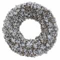 Floristik24 Decoratieve krans steranijs met glitter gewassen wit Ø20cm