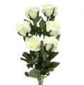 Floristik24 Decoratieve roos wit besneeuwd Ø6cm 6st