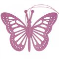 Floristik24 Deco vlinders deco hanger paars/roze/roze 12cm 12st