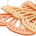 Floristik24 Deco vlinders deco hanger oranje/roze/geel 12cm 12st