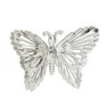 Floristik24 Decoratieve vlinders metaal hangdecoratie zilver 5cm 30st