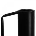 Floristik24 Siervaas metaal zwart handvat sierkan 14cm H28.5cm