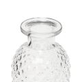 Floristik24 Decoratieve vazen mini glas helder retro ruit Ø5,5cm H9cm 6st