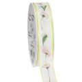 Floristik24 Cadeaulint met een Bellis bloemenpatroon voor knutselen en verpakken, 25 mm x 20 m